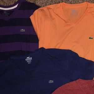 Lacoste v neck shirts